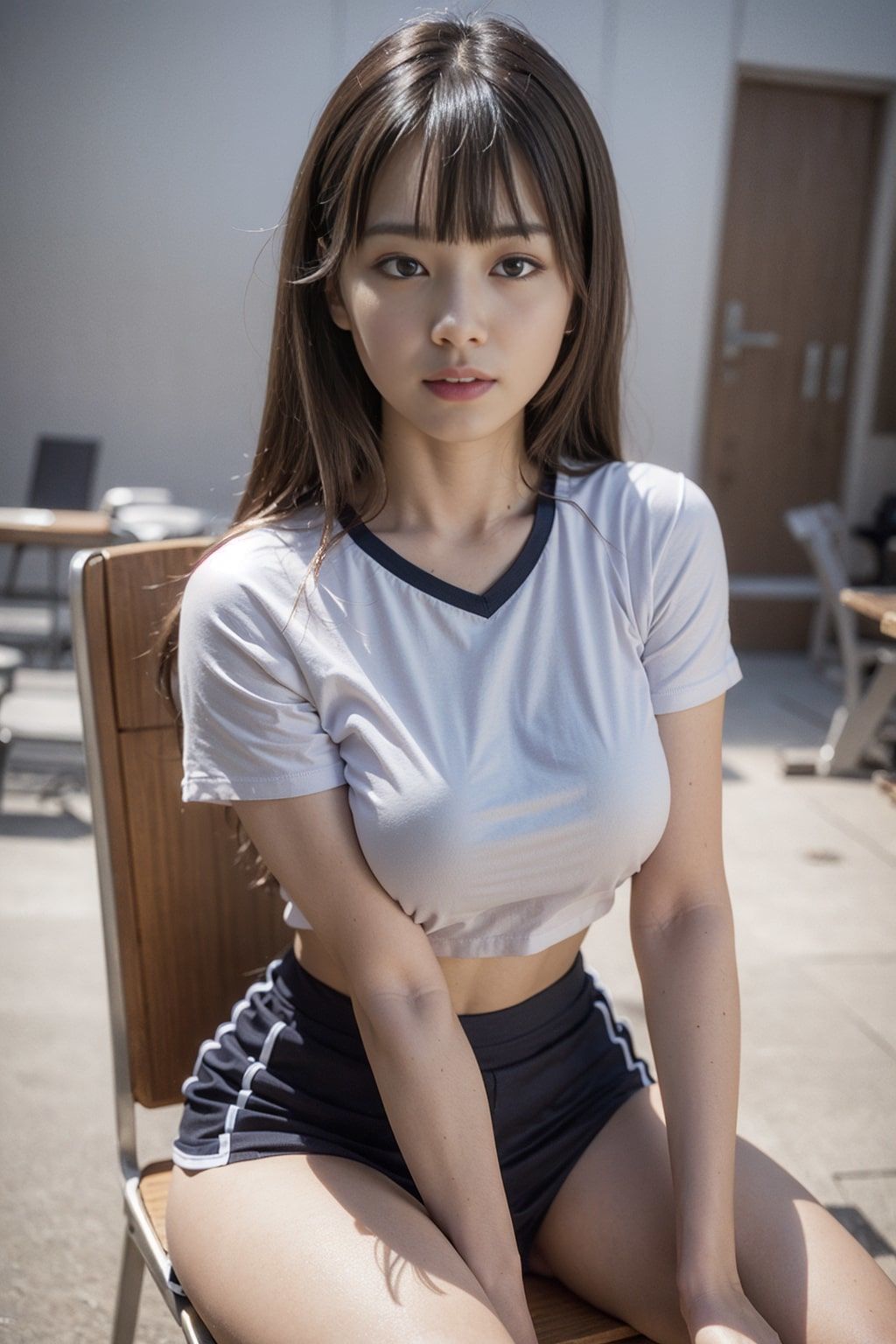 サンプル画像2:AI写真集 清楚白 SHIRO SEISO ブルマ体操服(Premium Girls) [d_293038]