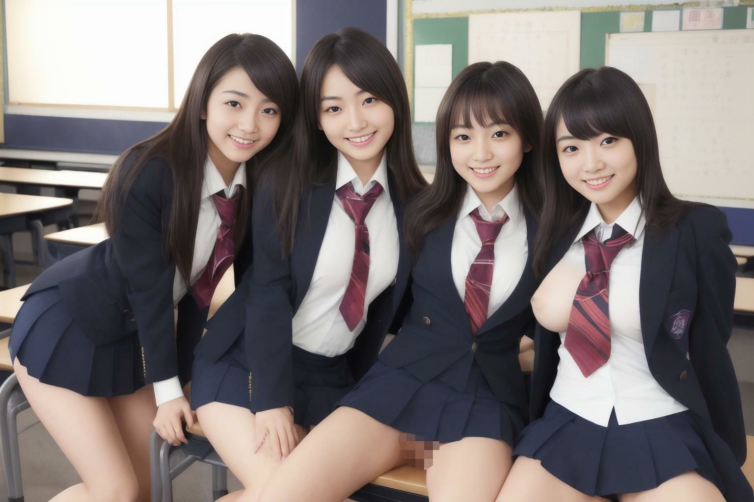 サンプル画像1:女子校生、教室で脱いじゃいました。(デュプリカレウス) [d_293305]