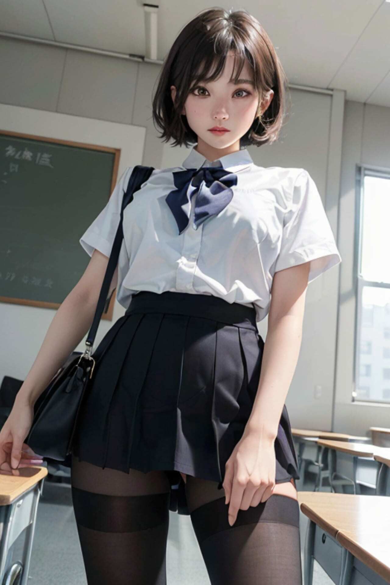 サンプル画像2:女子校生CG集(AIぱんだ牧場営業中) [d_293536]