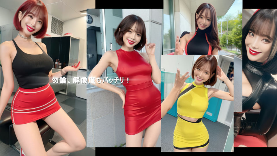 サンプル画像3:スマイル全開でお尻突き出し挑発してくれるお姉さん達！(スタジオTOMO) [d_293610]