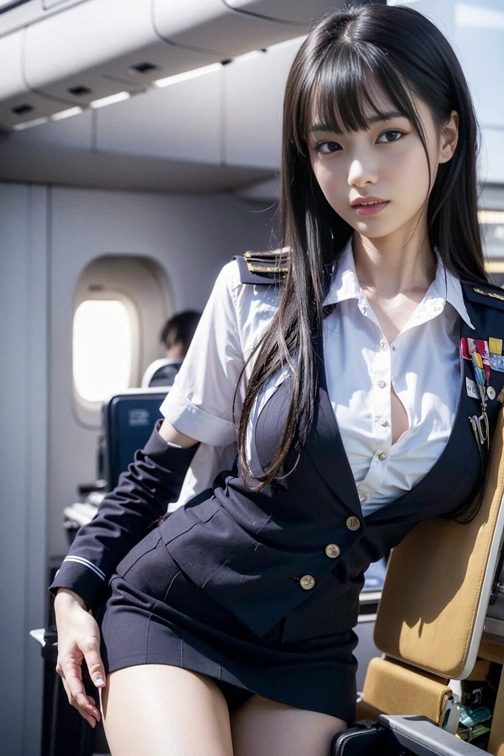 サンプル画像1:AI写真集 清楚白 SHIRO SEISO CA制服(Premium Girls) [d_293631]