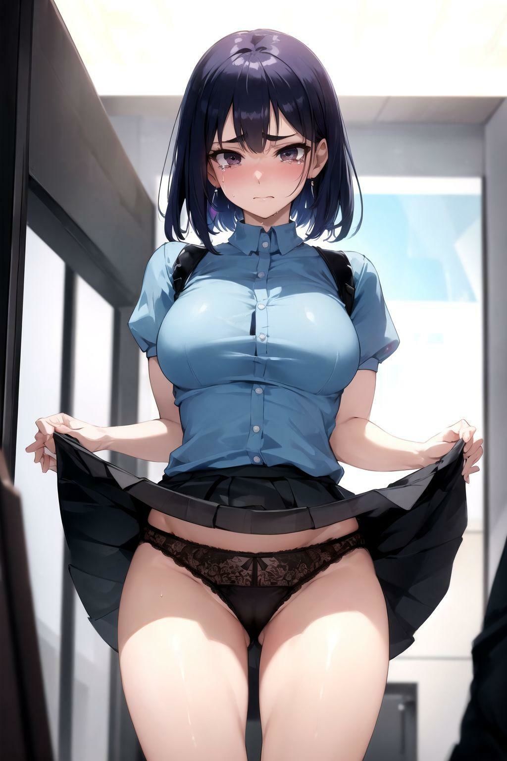 サンプル画像1:泣きながらパンツ見せてくる美少女2(きゅうりの里) [d_293632]