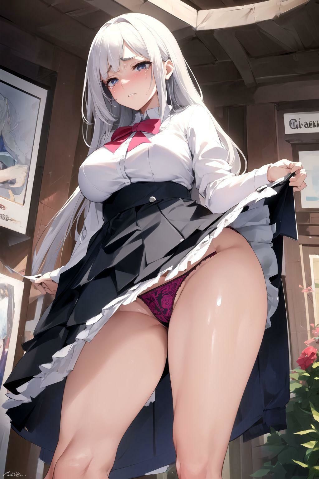 サンプル画像6:泣きながらパンツ見せてくる美少女2(きゅうりの里) [d_293632]