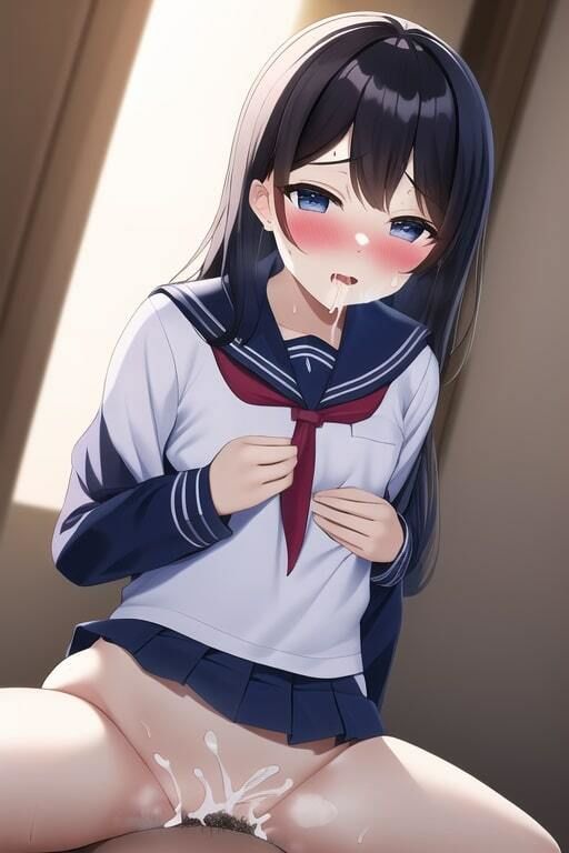 サンプル画像6:裏垢やってそうな貧乳JKが事後に記念撮影されて一生オナペットになってしまう集(変態ベイビー) [d_293750]