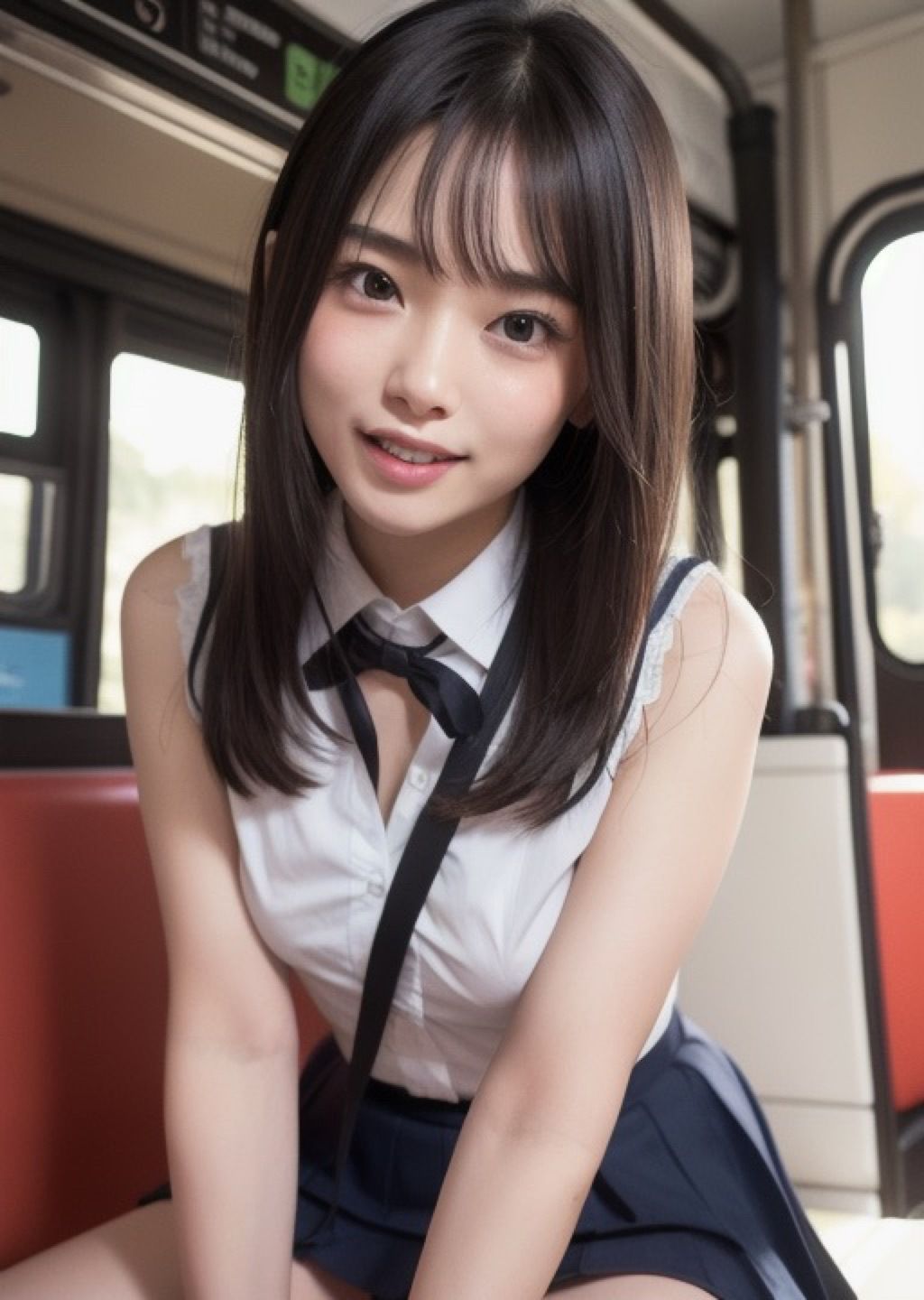 サンプル画像2:痴女JKだらけの通学バス(LOVE JUICE) [d_293989]