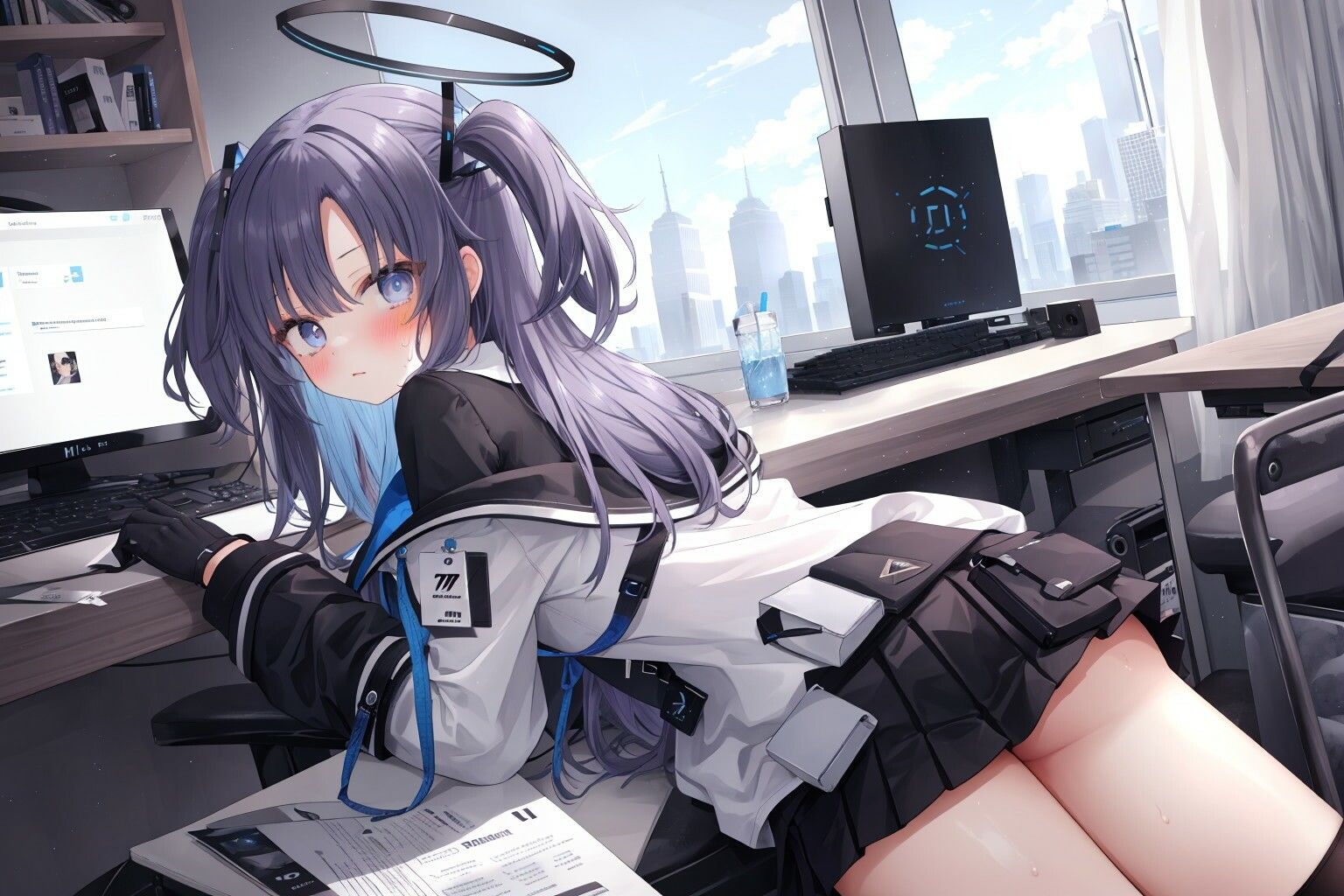 サンプル画像2:ユウカは確定申告だけじゃなくて性処理も手伝ってくれる(すったもんた) [d_294037]