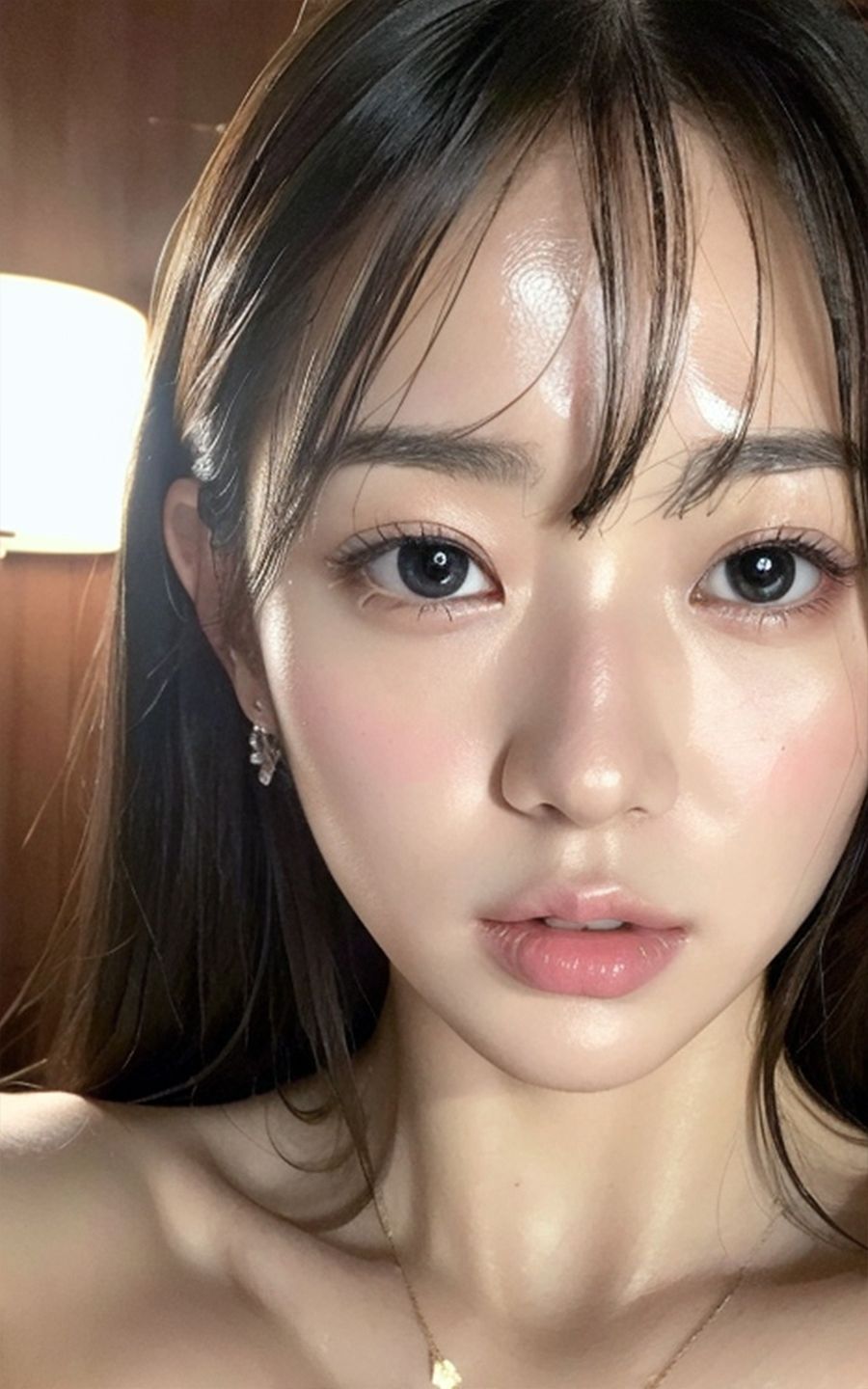 サンプル画像4:思わずぶっかけたくなる超高画質な顔ヌキ専用ツルテカ発光美肌【AI美女グラビア写真集】(愛の女神) [d_294041]