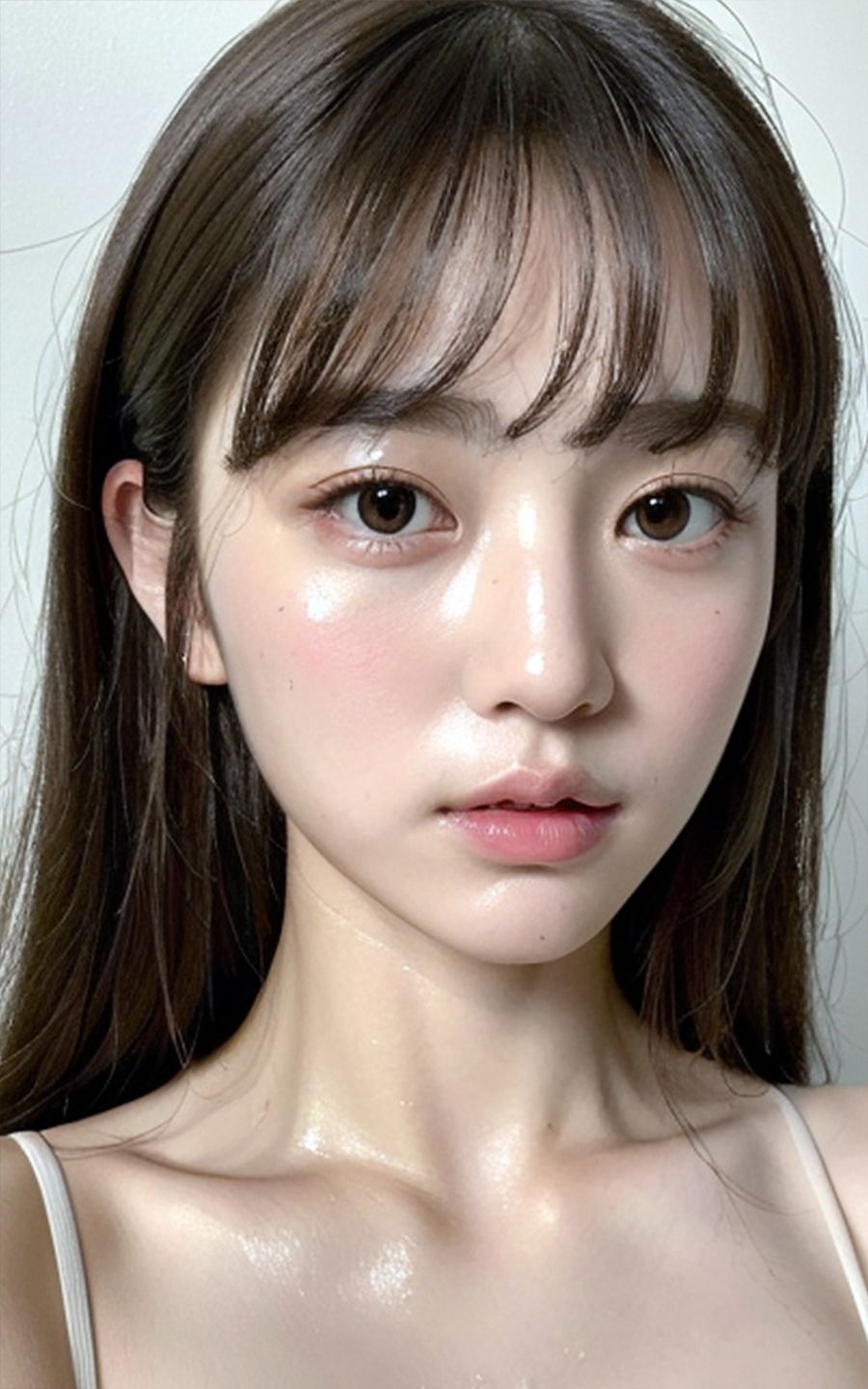 サンプル画像6:思わずぶっかけたくなる超高画質な顔ヌキ専用ツルテカ発光美肌【AI美女グラビア写真集】(愛の女神) [d_294041]