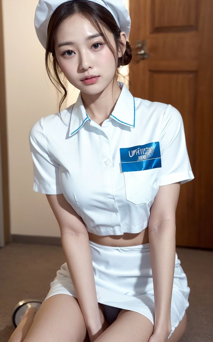 サンプル画像5:超高画質なコスプレ着エロ！テニス部員・ナース・メイド【AI美女・美少女グラビア写真集】(愛の女神) [d_294054]