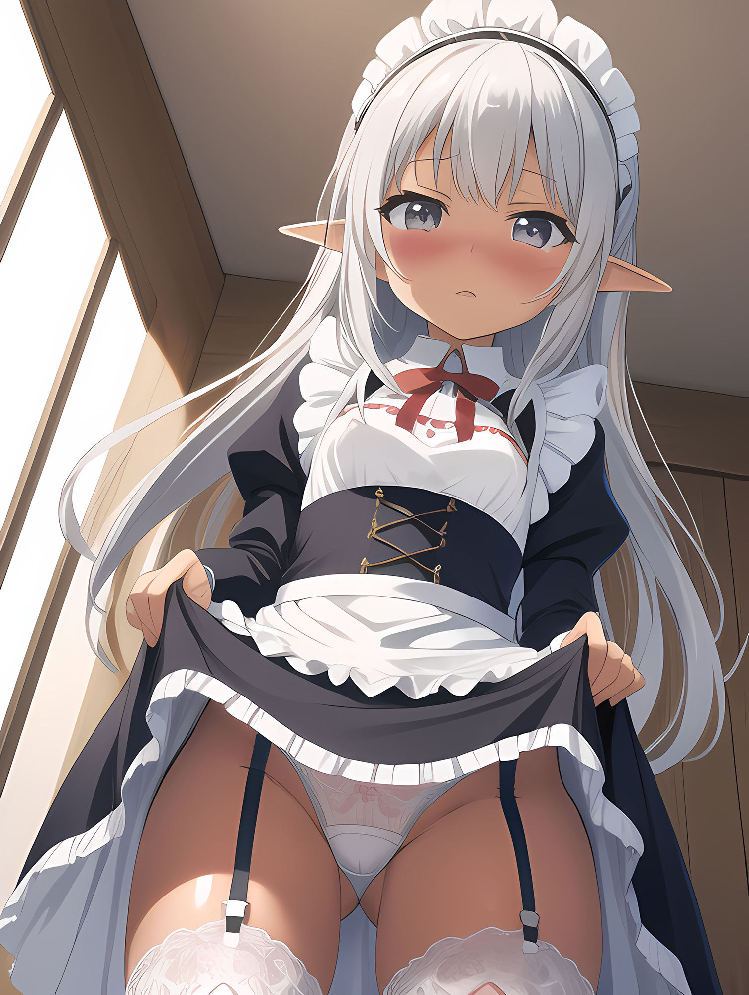 サンプル画像1:メイドエルフちゃん(AIのおかず) [d_294221]