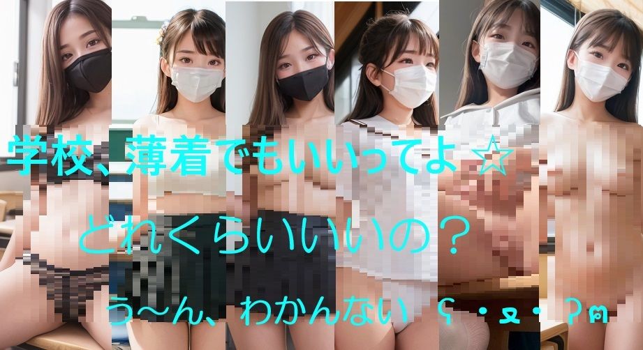 サンプル画像1:ぬぎぬぎ女子校生マスク美少女Vol.1【AIアートイラスト集】(ふぇち職人) [d_294278]