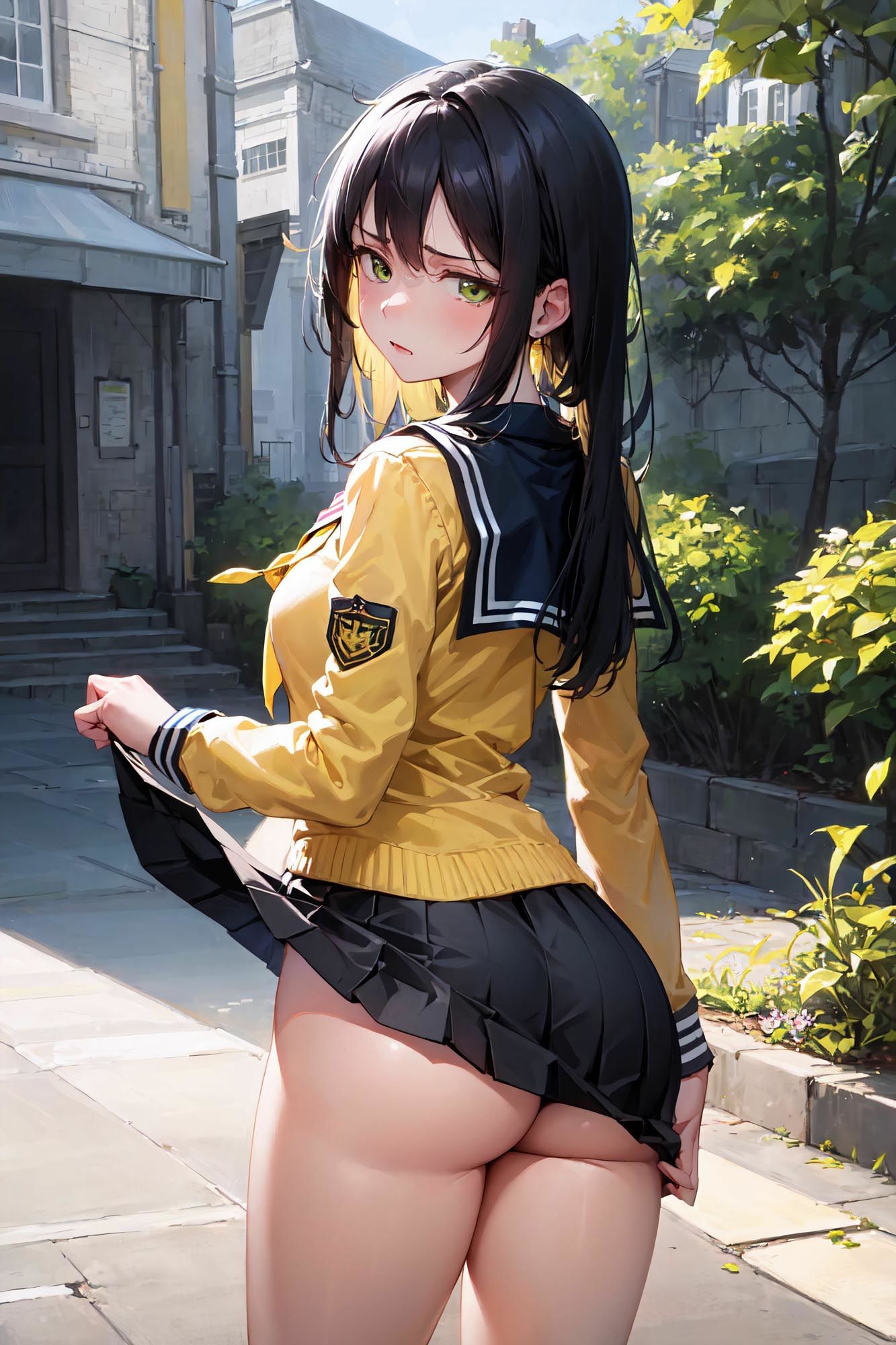 サンプル画像3:JKにパンツをみせてもらうように土下座して頼んでみた2(CQ妖精雨風) [d_294383]