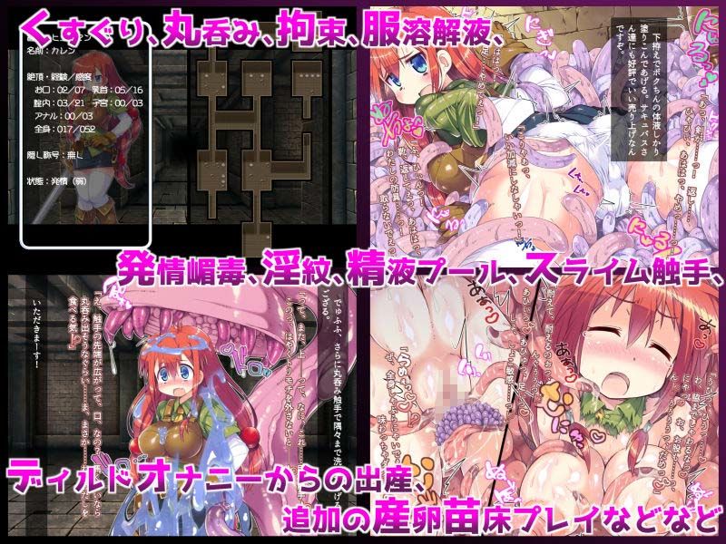 サンプル画像3:触手エロトラップダンジョンで新米巨乳冒険者ちゃんが苗床淫紋を付けられて大ピンチ！(ドダメ屋さん) [d_294388]