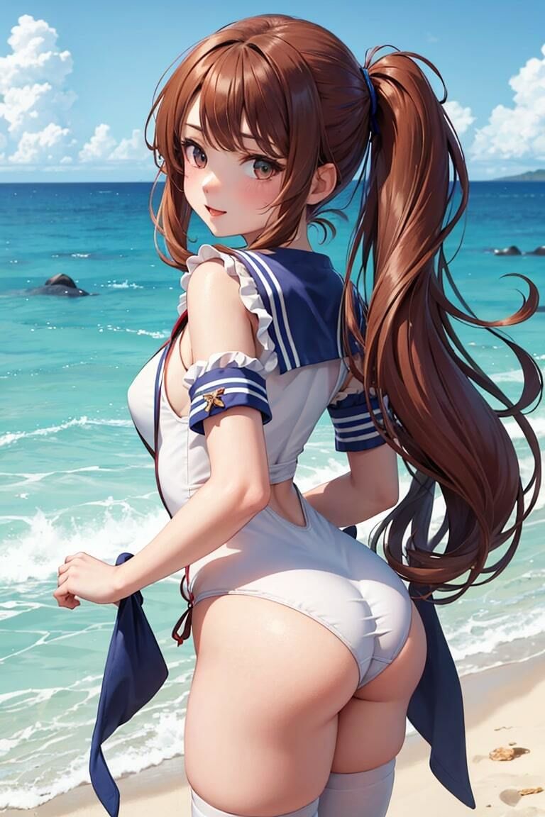 サンプル画像2:セーラー水着少女サンシャイン(ミリ子) [d_294460]