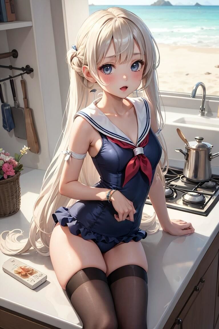 サンプル画像5:セーラー水着少女サンシャイン(ミリ子) [d_294460]