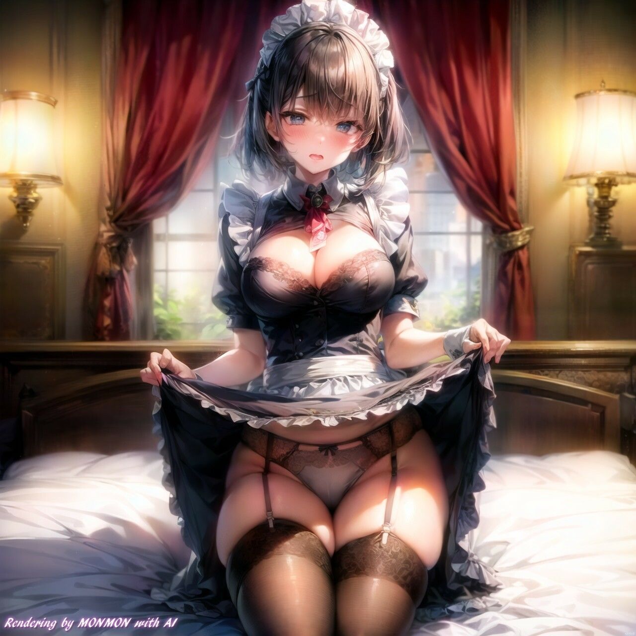 サンプル画像5:メイドさんにお願いしてみた。〜スカートたくし上げ編〜(monmon) [d_294462]