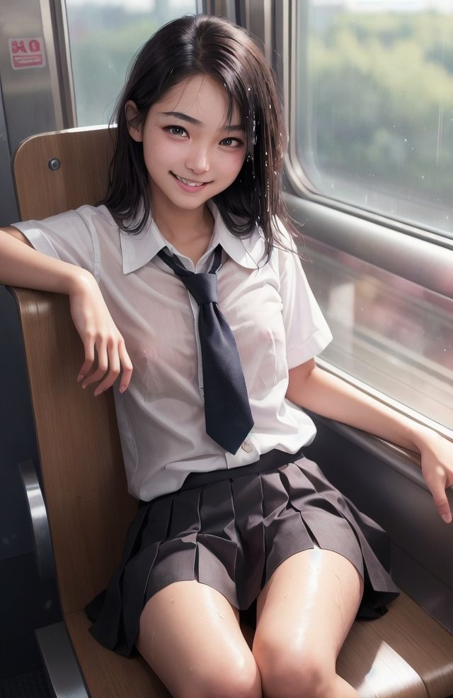 サンプル画像2:電車でJKを誘ったら・・・(焼肉チンゲンサイ) [d_294472]