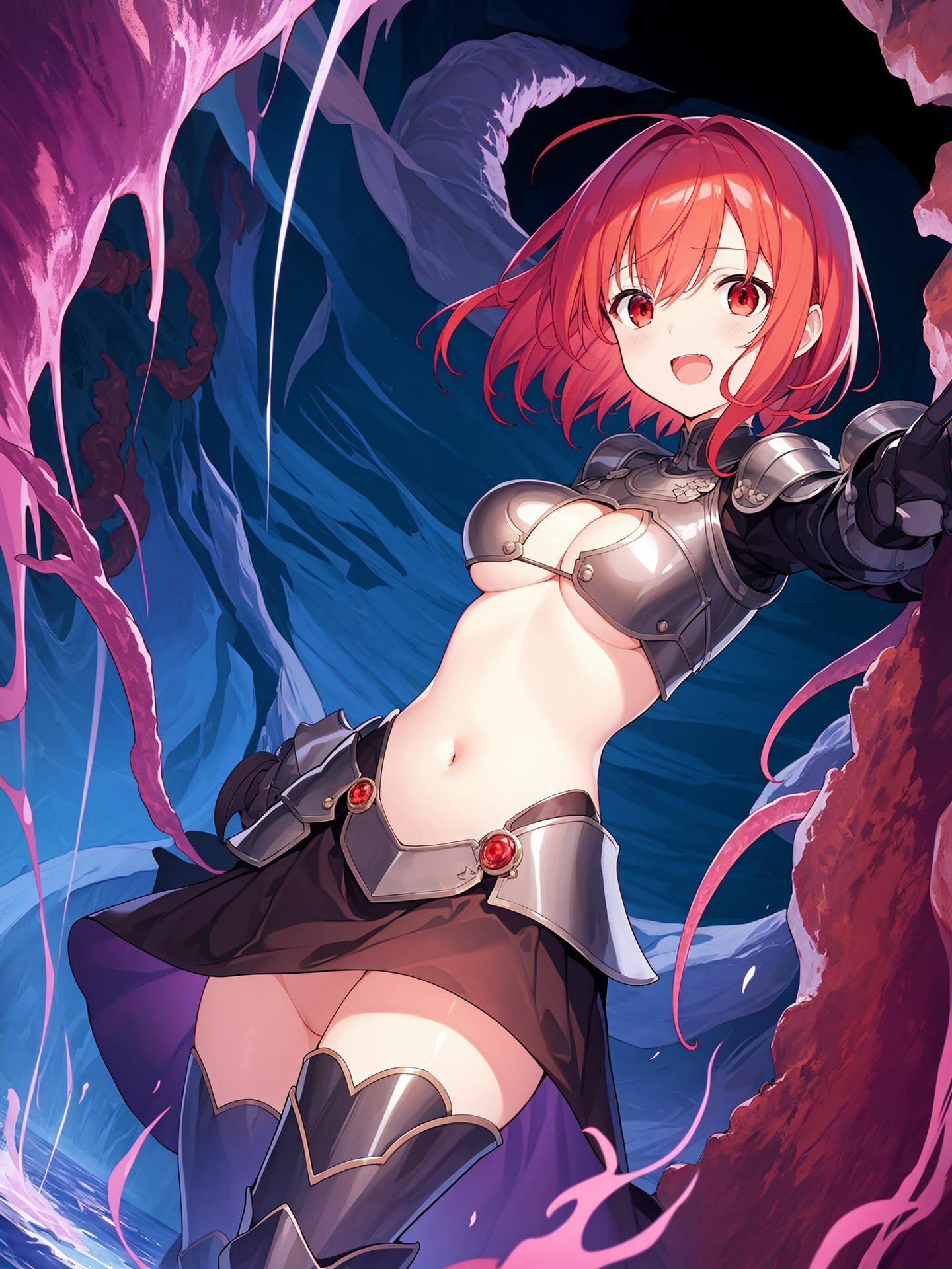 サンプル画像3:ぬるぬるダンジョン 〜 赤の戦士編 〜(にゅるほ堂) [d_294500]