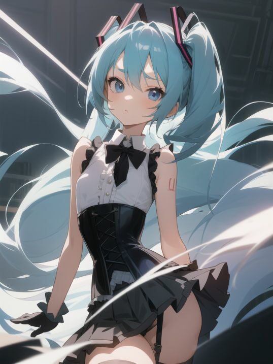 サンプル画像2:初〇ミクに色々な衣装を着てもらうイラスト集4(ぬくぬく) [d_294502]