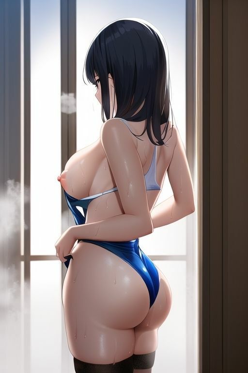 サンプル画像1:スクール水着を部屋で試着する美女をのぞき見するイラスト集 〜気になるカラダ〜（ニーハイソックス・靴下・盗撮）(絵師たか) [d_294712]