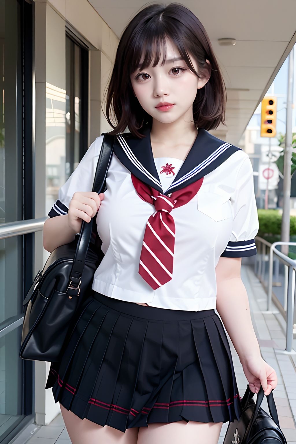 サンプル画像1:恵体制服女子と二人だけの秘密(AIスイミング) [d_294888]