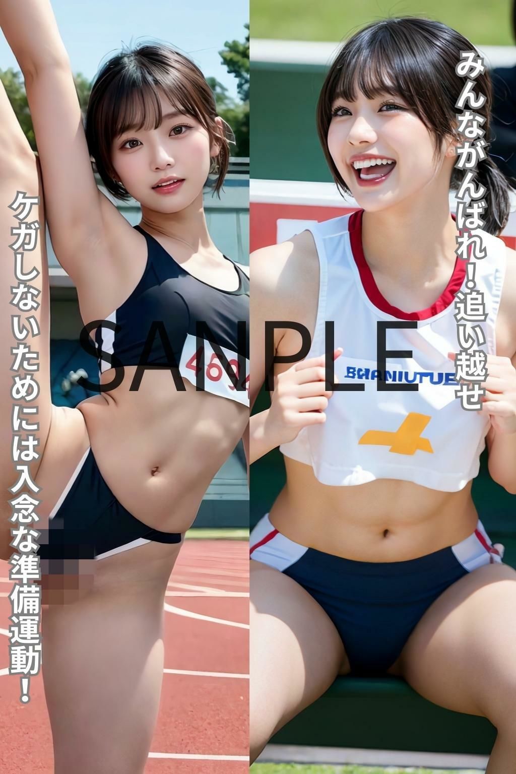 サンプル画像3:青春最後の陸上選手権集出ポロリ集(AI美人大図鑑) [d_294944]