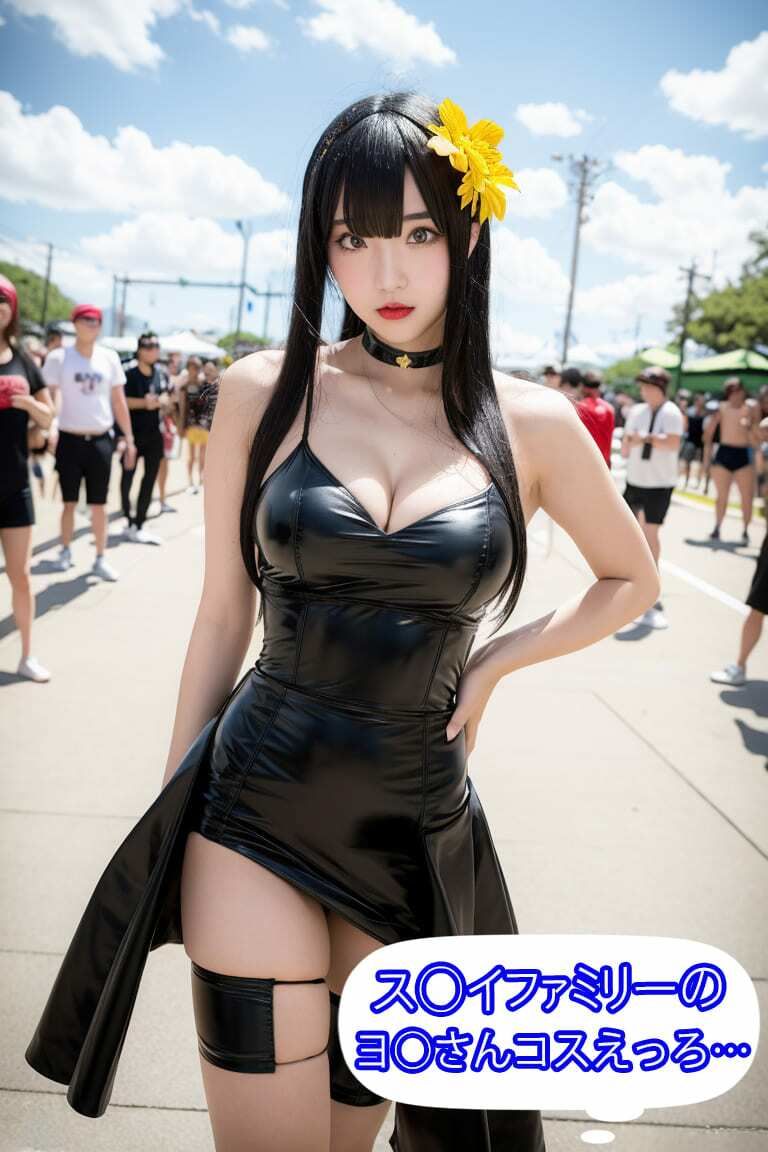 サンプル画像1:服が透けるメガネをかけてコミケ散歩！(AI娘。) [d_294947]