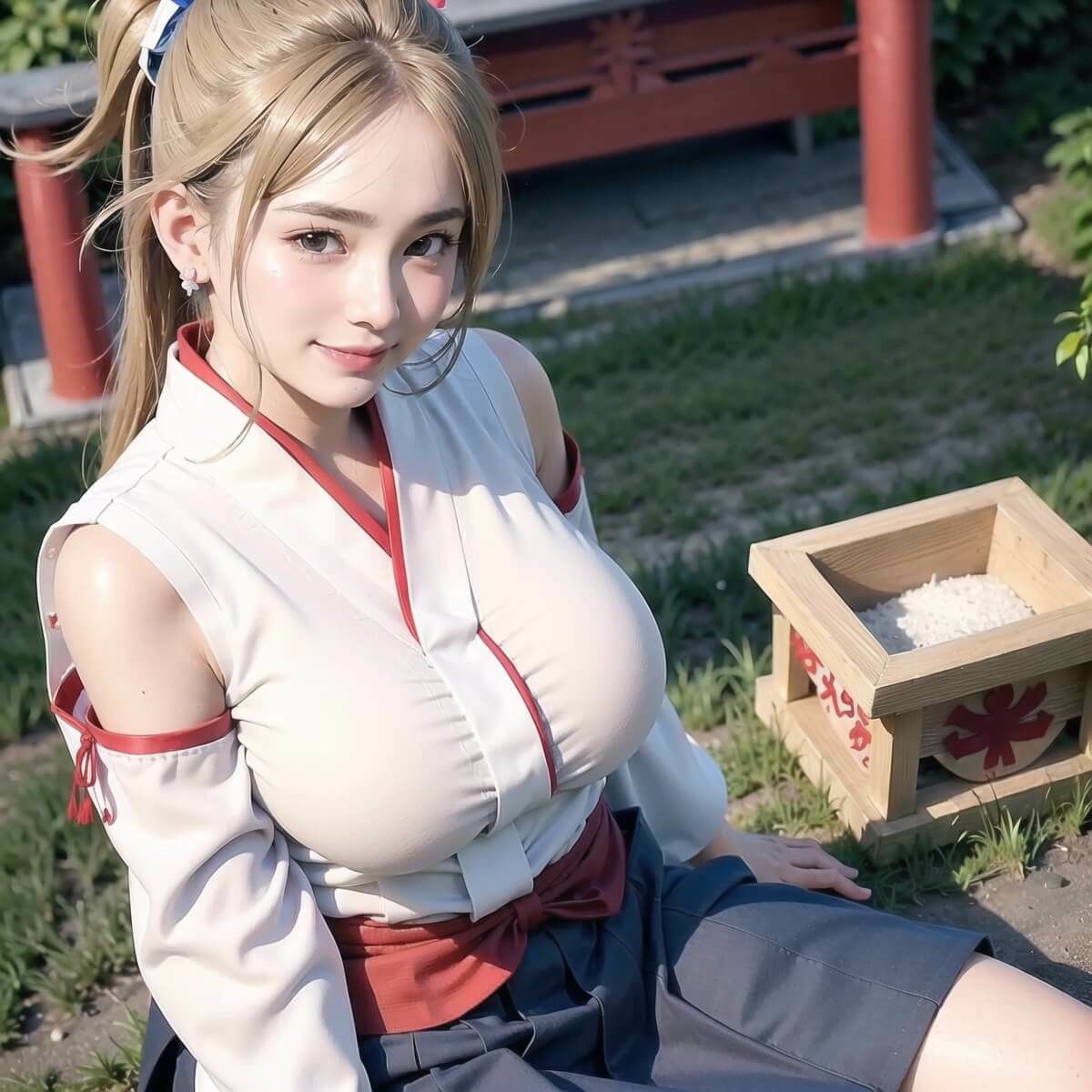 サンプル画像3:神聖巫女様と中出しエッチ！【豪華215枚収録！！】(夏目神社) [d_294965]