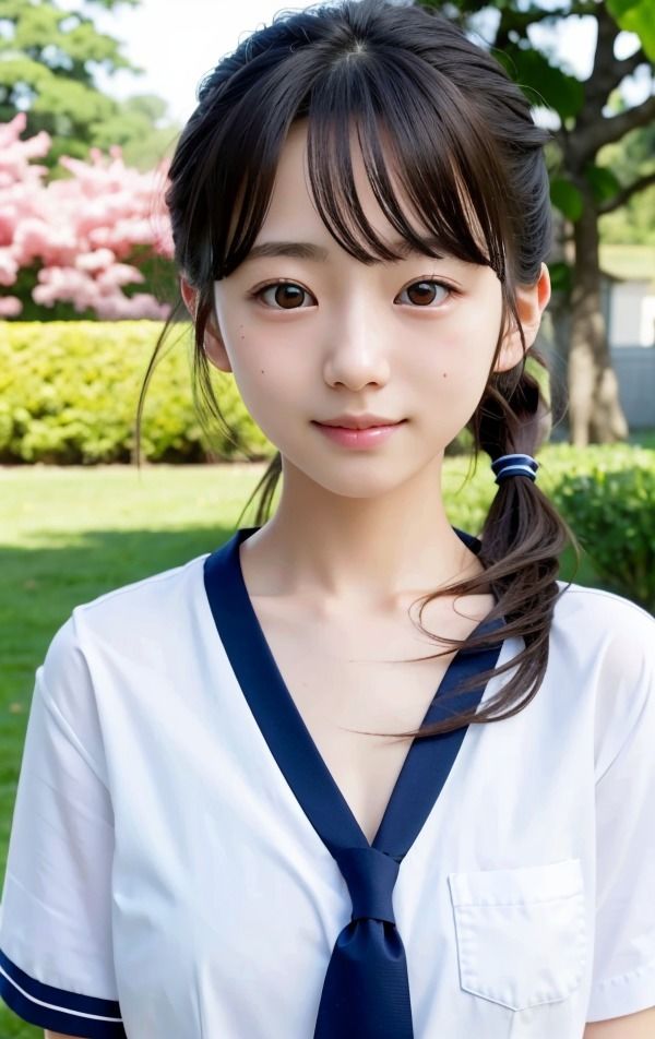 サンプル画像4:制服美女と秘密の公園デート 制服女子は可愛い清楚系(エメラルド猫企画) [d_295015]