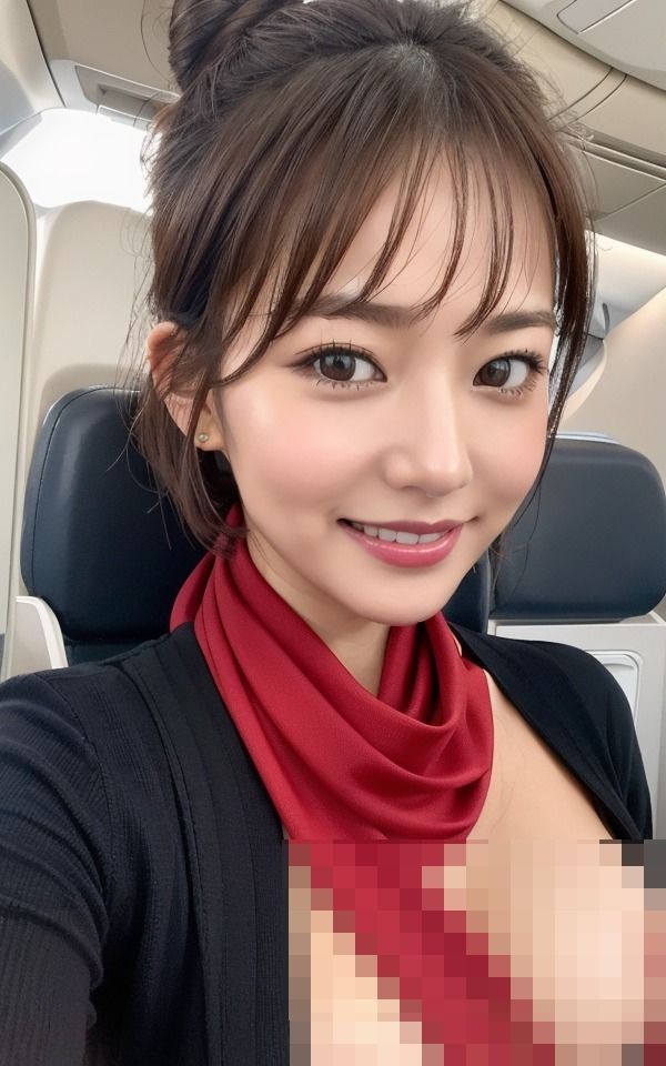 サンプル画像2:おっぱい丸出しCAさんと爆上がりフライト(秋子) [d_295156]