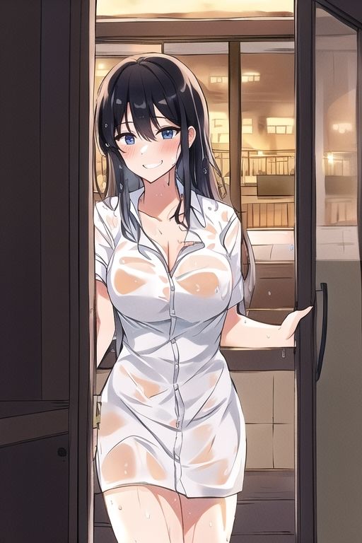 サンプル画像2:濡れフェチ びしょ濡れになった彼女たち(催●スマホの淫魔) [d_295187]