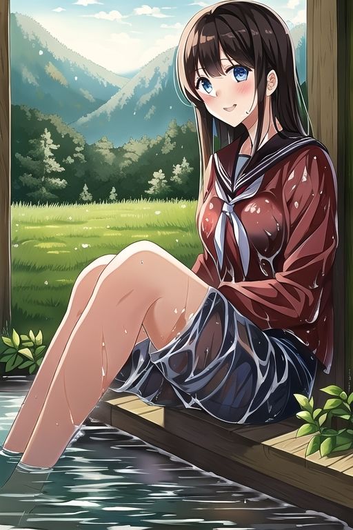 サンプル画像5:濡れフェチ びしょ濡れになった彼女たち(催●スマホの淫魔) [d_295187]