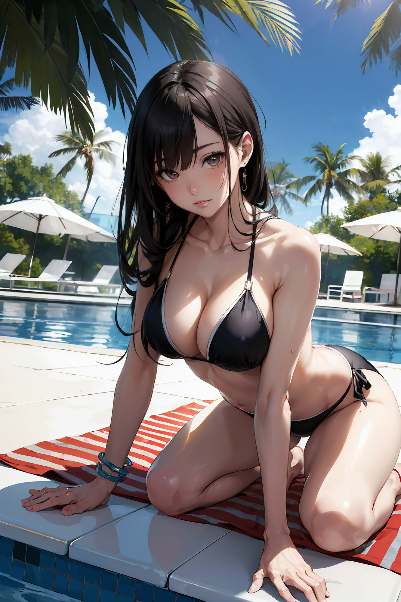 サンプル画像2:巨乳美女ガールズコレクション［水着ver.］(AI美少女Production) [d_295200]