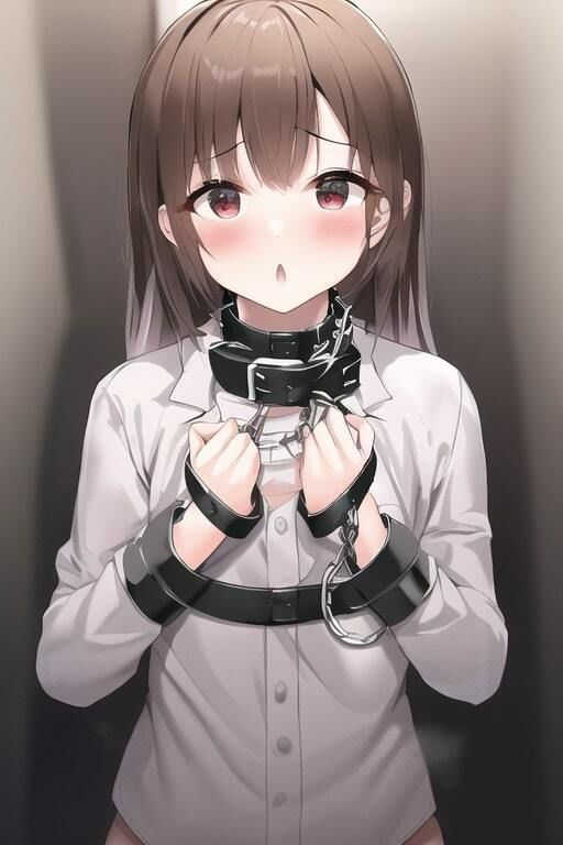 サンプル画像6:華奢で弱そうな貧乳娘が手錠や鎖でオーバーキルレベルに拘束されてしまう集(変態ベイビー) [d_295489]