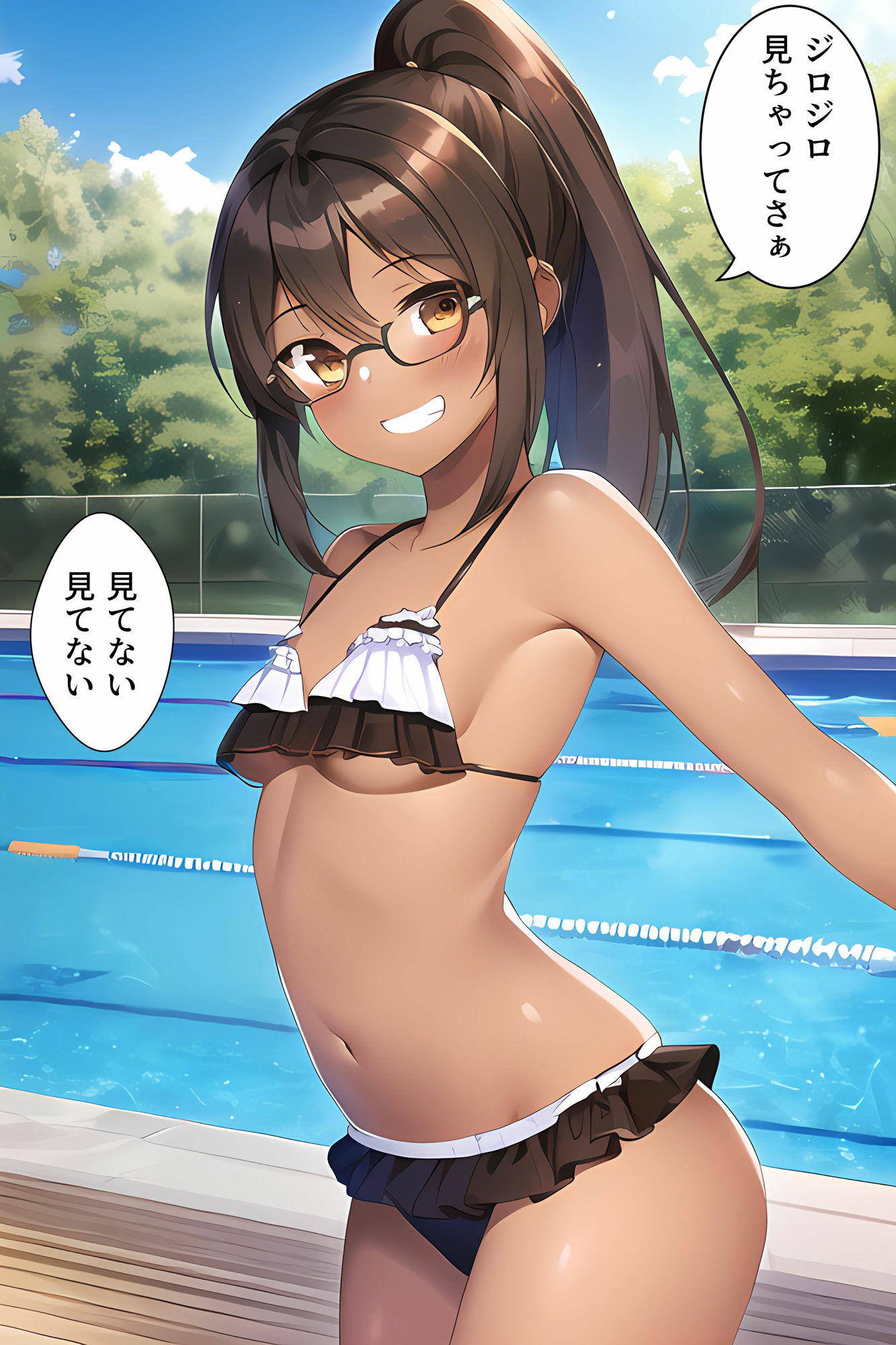 サンプル画像1:ナマイキな後輩に逆らえません(褐色眼鏡工房) [d_295589]