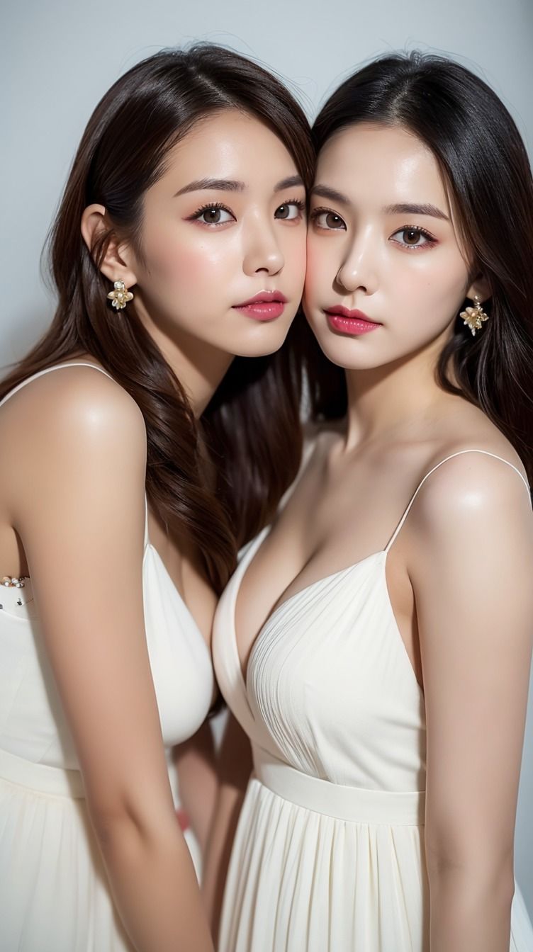 サンプル画像3:［AI双子］激撮！双子モデルが撮影中に・ ・ ・(AI2Twins) [d_295655]