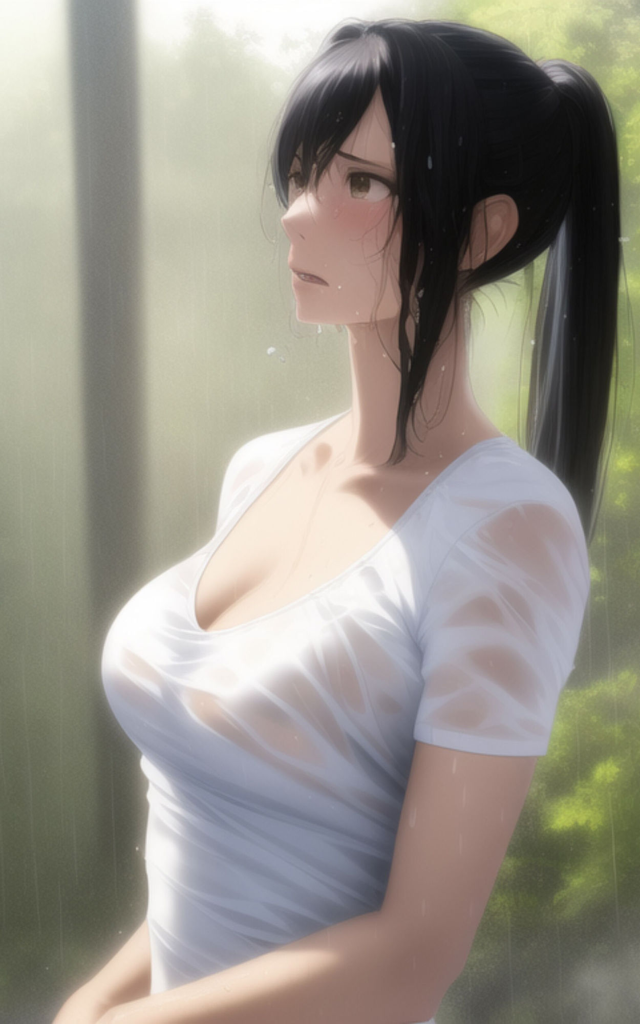 サンプル画像3:巨乳で清楚な女子校生がびしょ濡れになりながら部活で汗をかいちゃう写真集(やなせ) [d_295665]