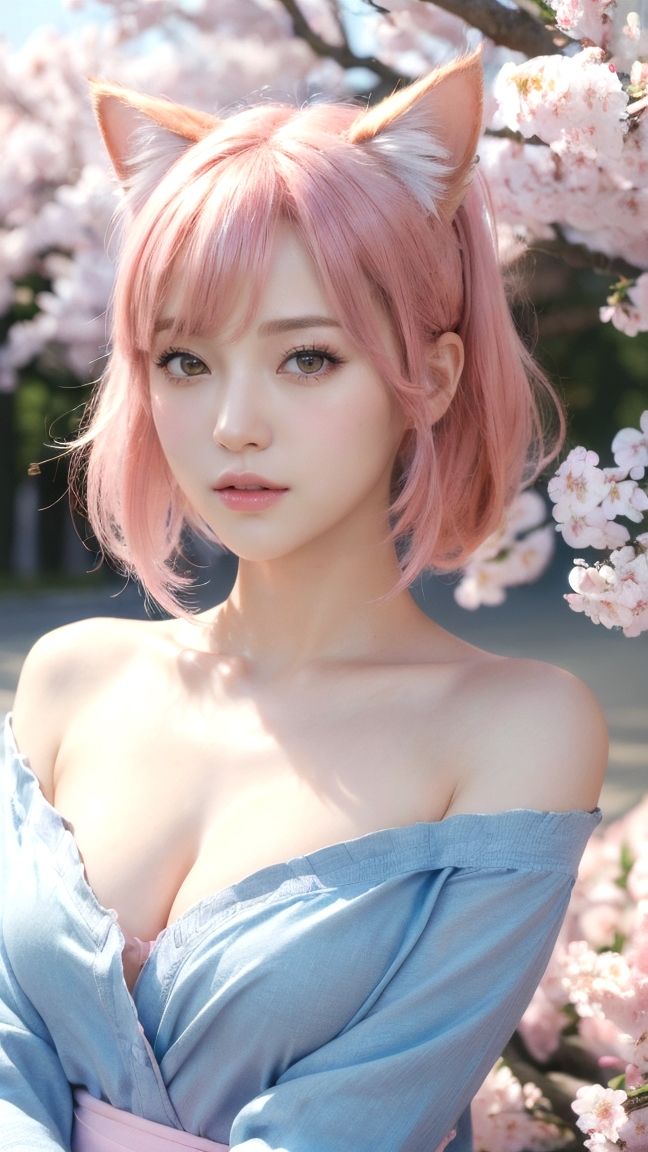 サンプル画像4:ピンクヘアーな彼女（温泉バージョン）AI美女・美少女グラビア写真集(愛の女神) [d_295684]