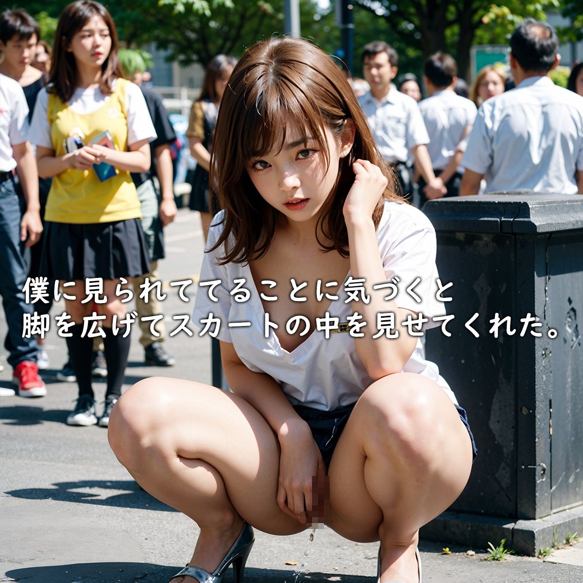 サンプル画像3:プラットホームに座っていたあの子はノーパンだった(LO.RA) [d_295737]