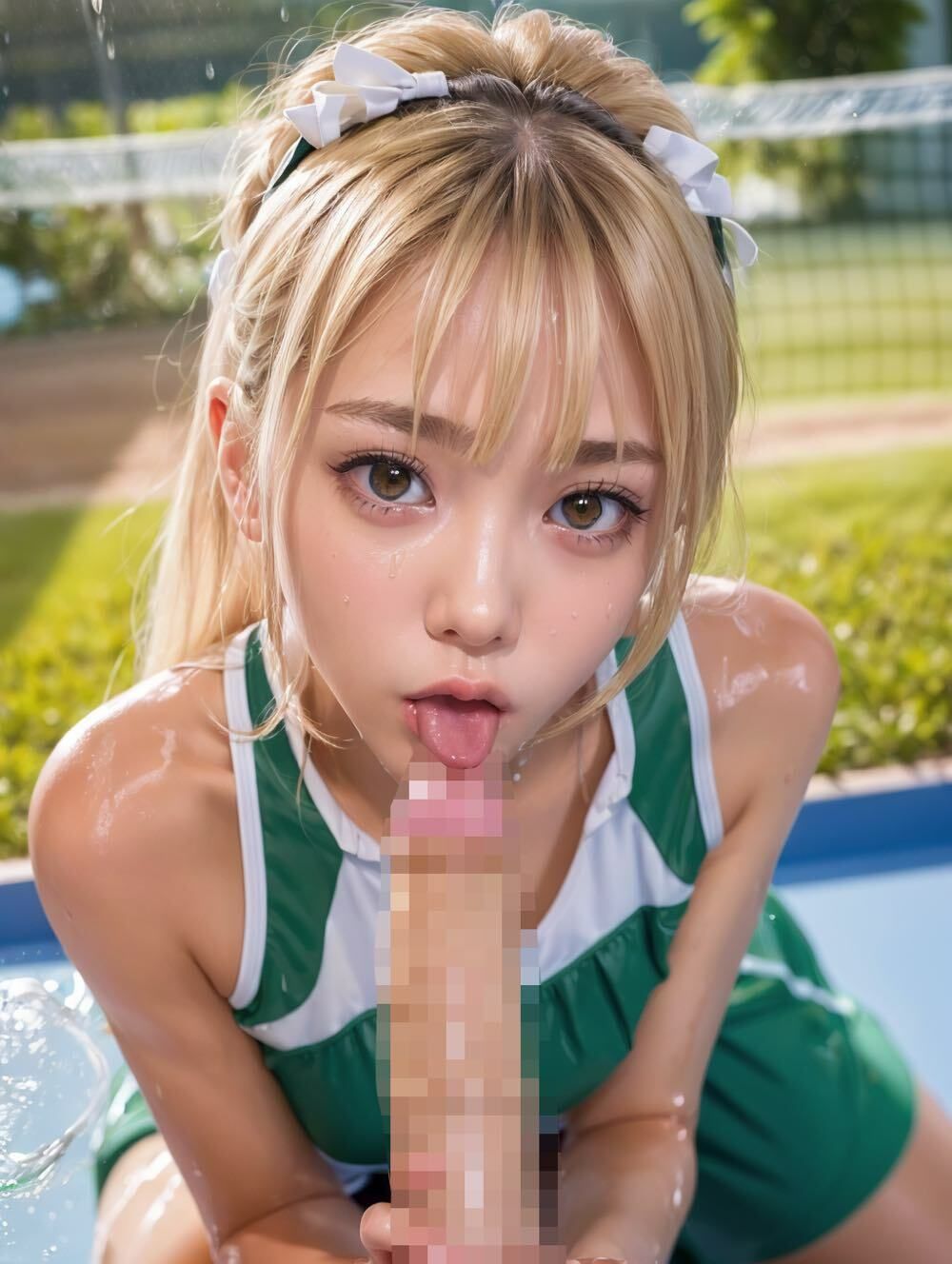 サンプル画像2:テニスで負けたら罰ゲーム！(パイソンマン) [d_295743]