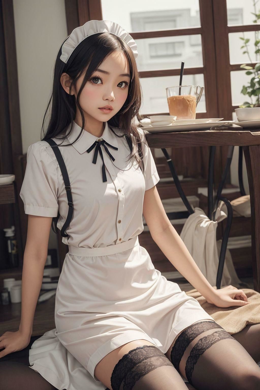 サンプル画像1:ご奉仕メイド美少女(きゅうりの里) [d_295967]