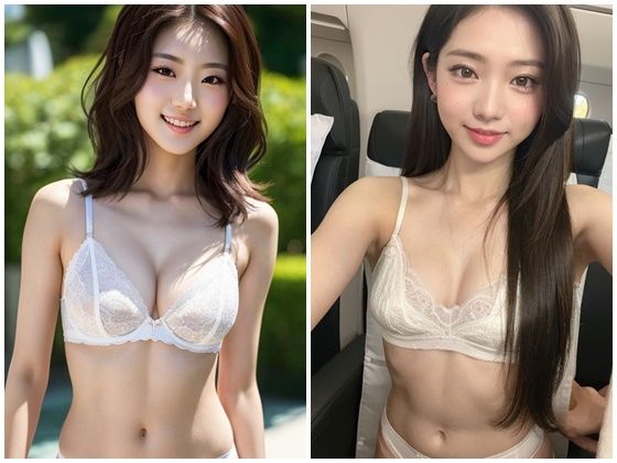 サンプル画像6:AI写真集グラビア5美人の白色下着姿210P:美の新次元アートとエレガンス(AIグラビアプロデューサー) [d_295980]