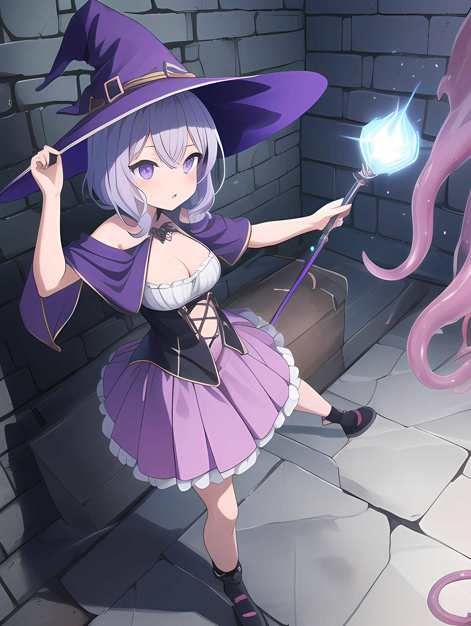 サンプル画像1:紫狐ちゃん 魔女 Ver(AIのおかず) [d_296138]