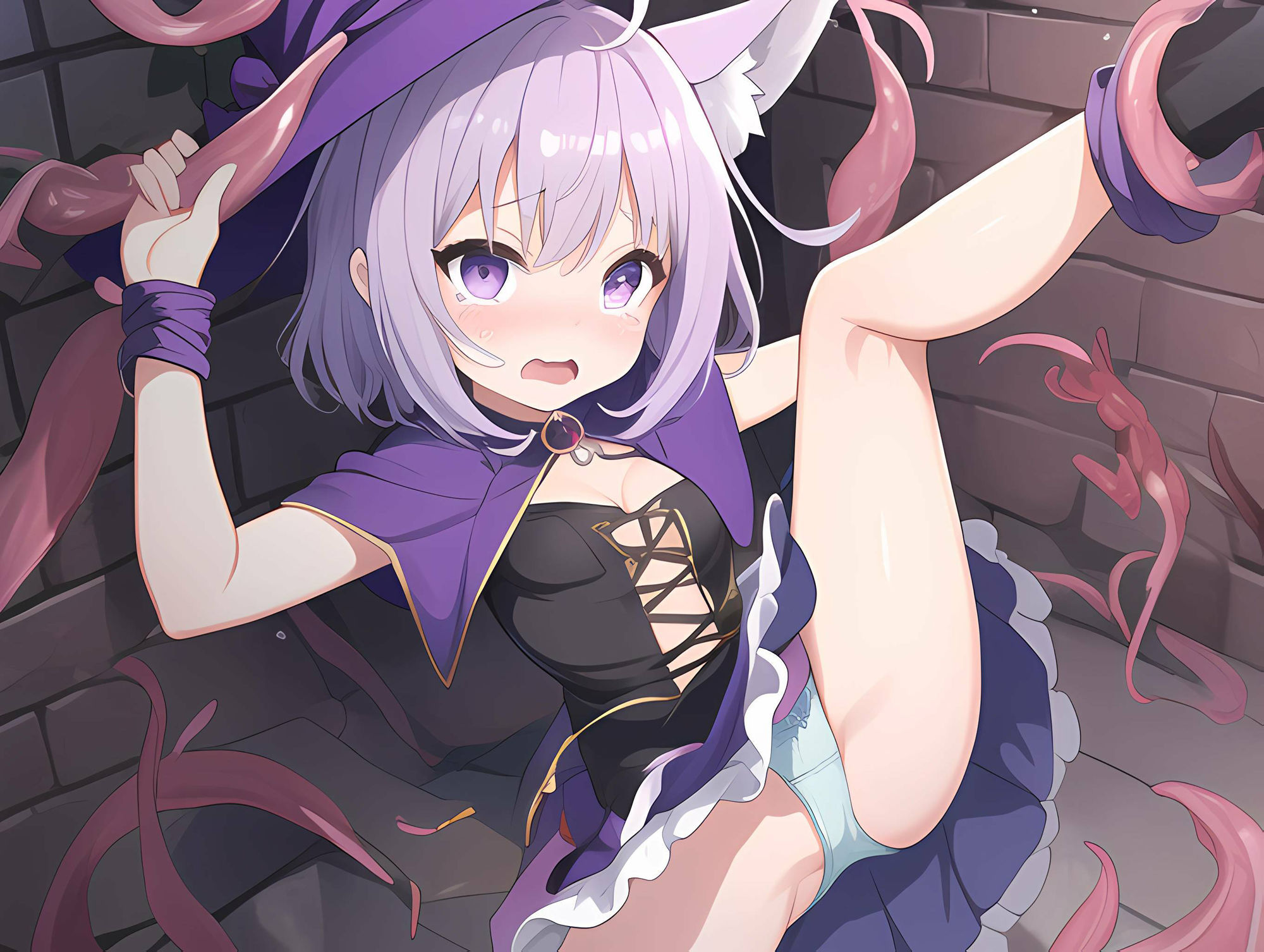 サンプル画像2:紫狐ちゃん 魔女 Ver(AIのおかず) [d_296138]