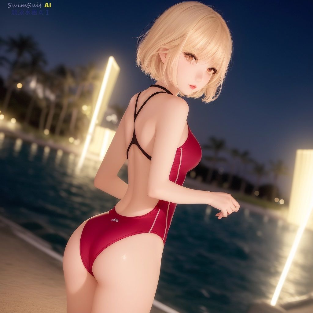 サンプル画像2:競泳水着AIザベスト(バスターデュエル) [d_296166]