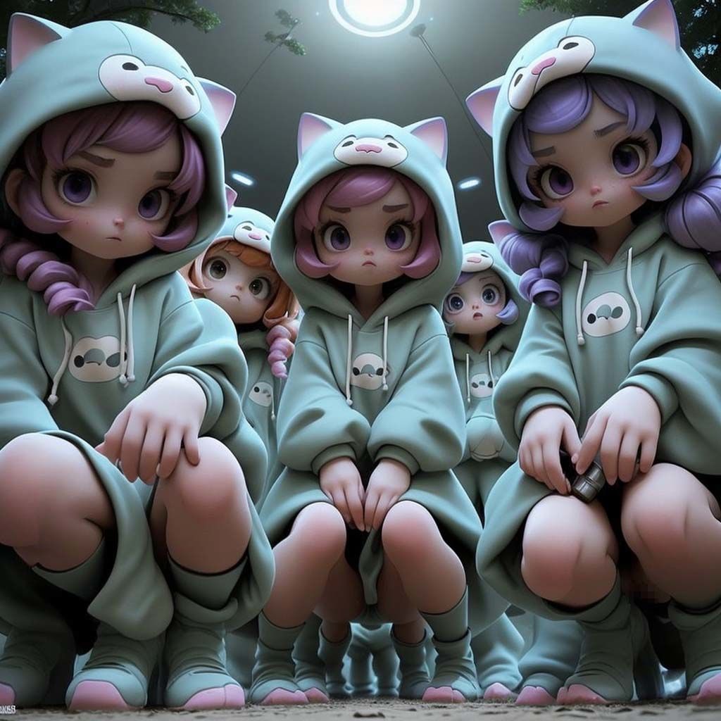 サンプル画像1:ノーパンしゃがみパーカー(pp：p) [d_296182]