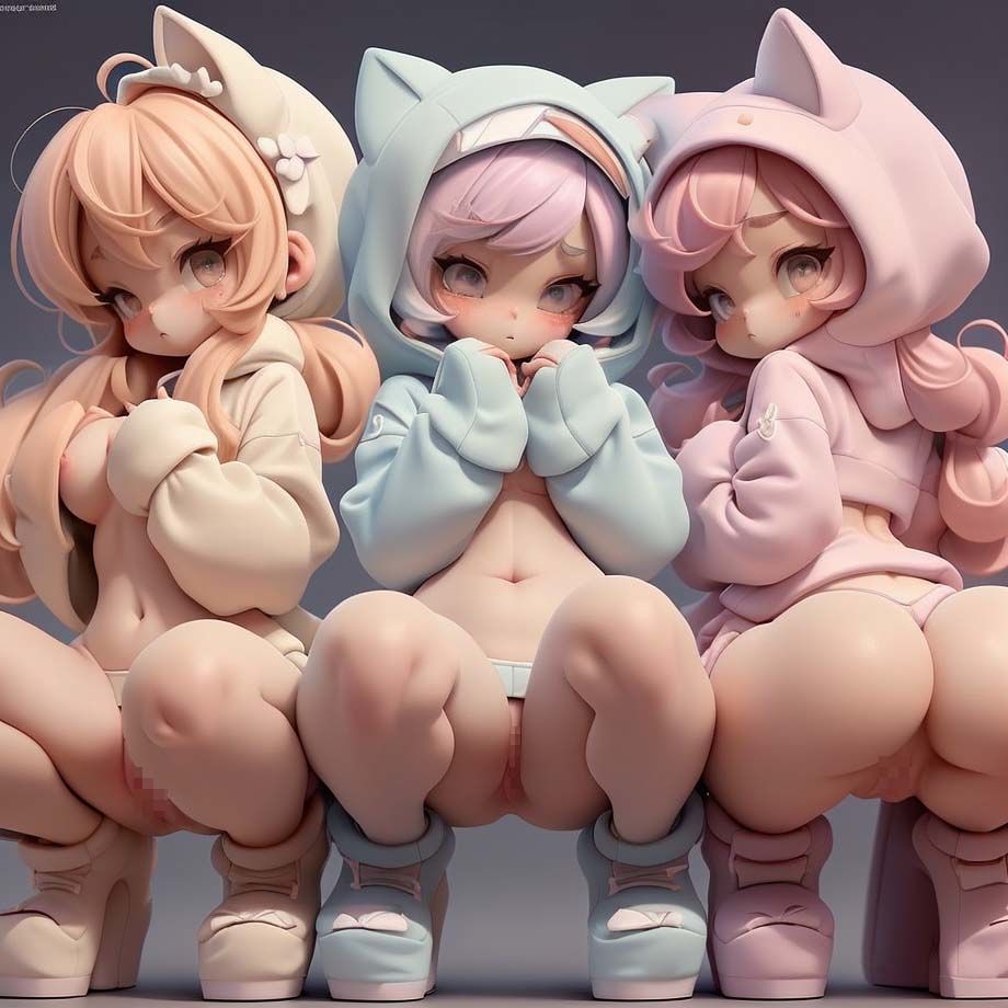 サンプル画像3:ノーパンしゃがみパーカー(pp：p) [d_296182]