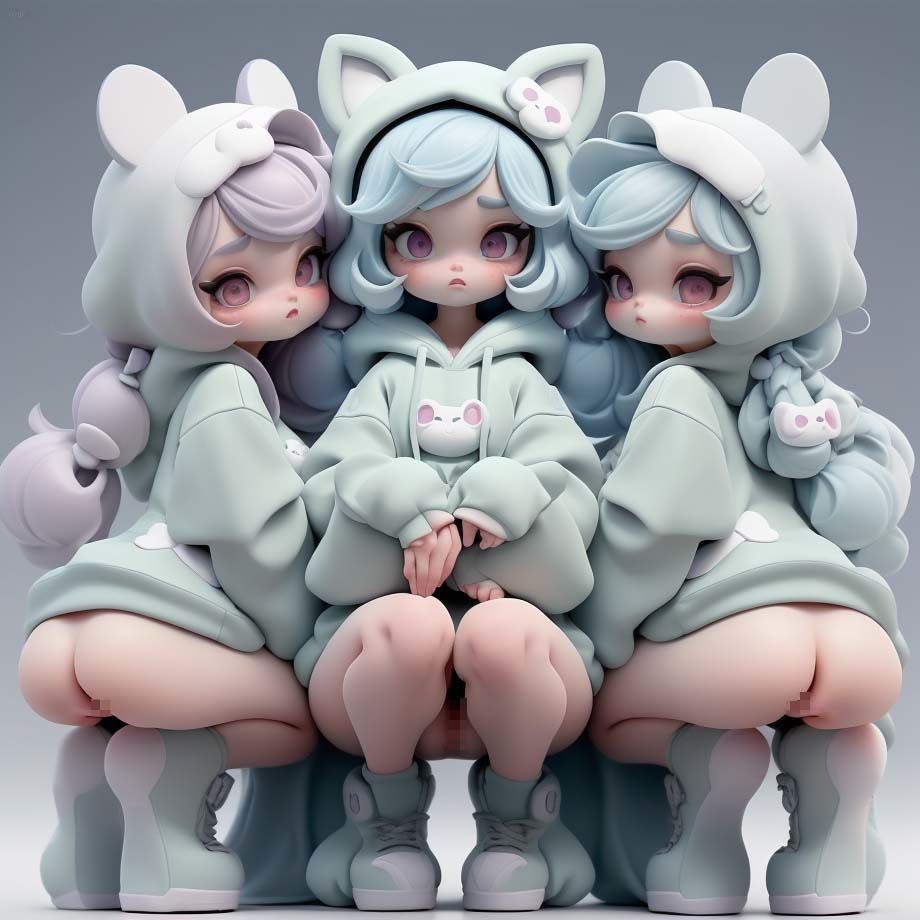 サンプル画像5:ノーパンしゃがみパーカー(pp：p) [d_296182]