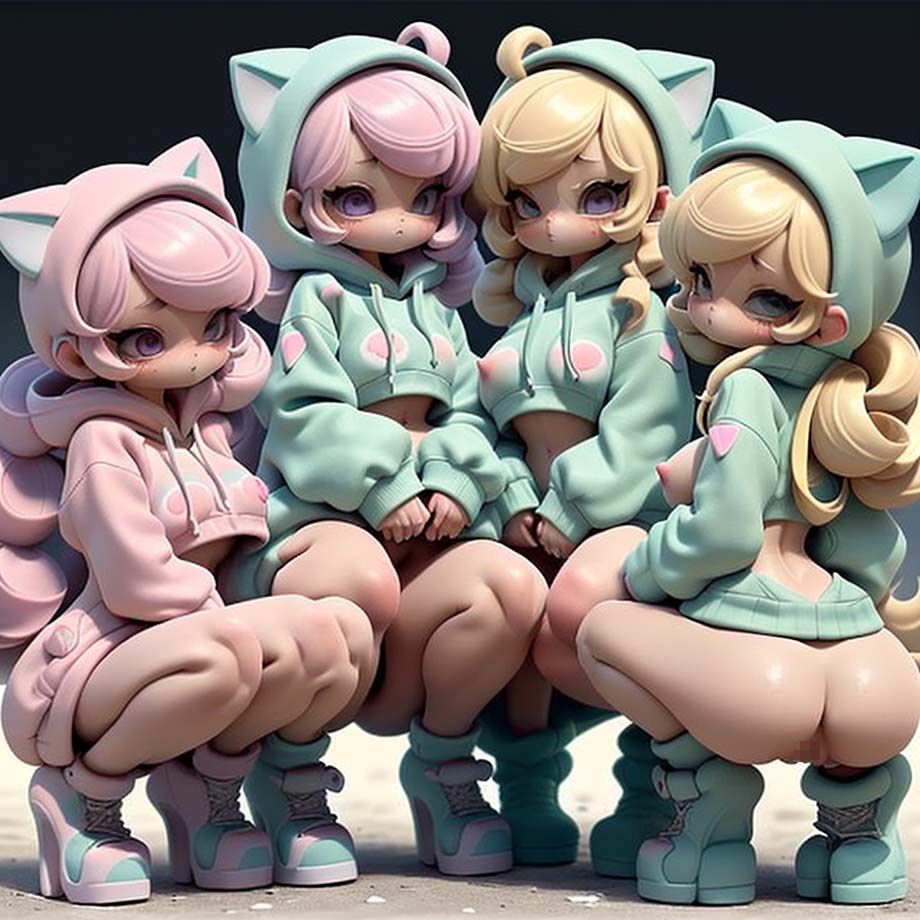 サンプル画像6:ノーパンしゃがみパーカー(pp：p) [d_296182]