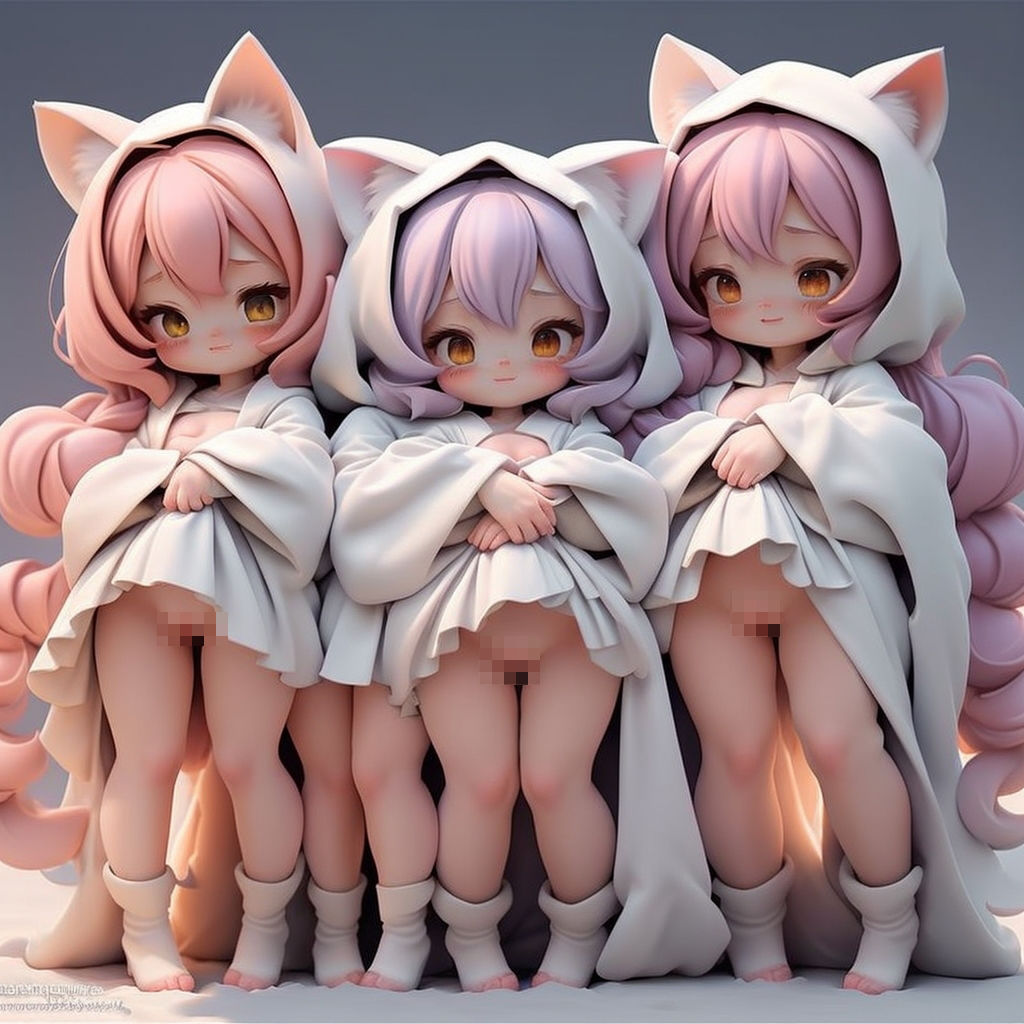 サンプル画像5:まる出し白パーカー(pp：p) [d_296194]